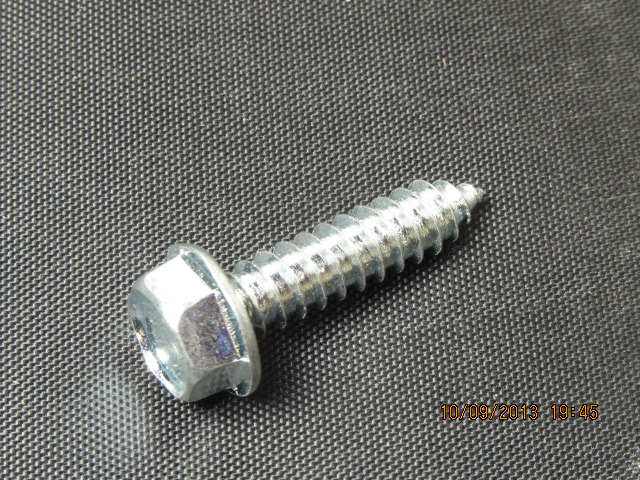 (image for) 5/16 X 5/8 HEX WASHER HEAD TAPPING SCREW CLEAR ZINC 10PC